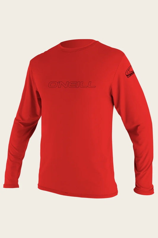 Oneill Youth Basic L/S Rashguard Tee- 4341 Red youth rashguard