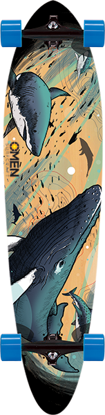 Omen Sea Life Skateboard Length - 38" Longboard Complete