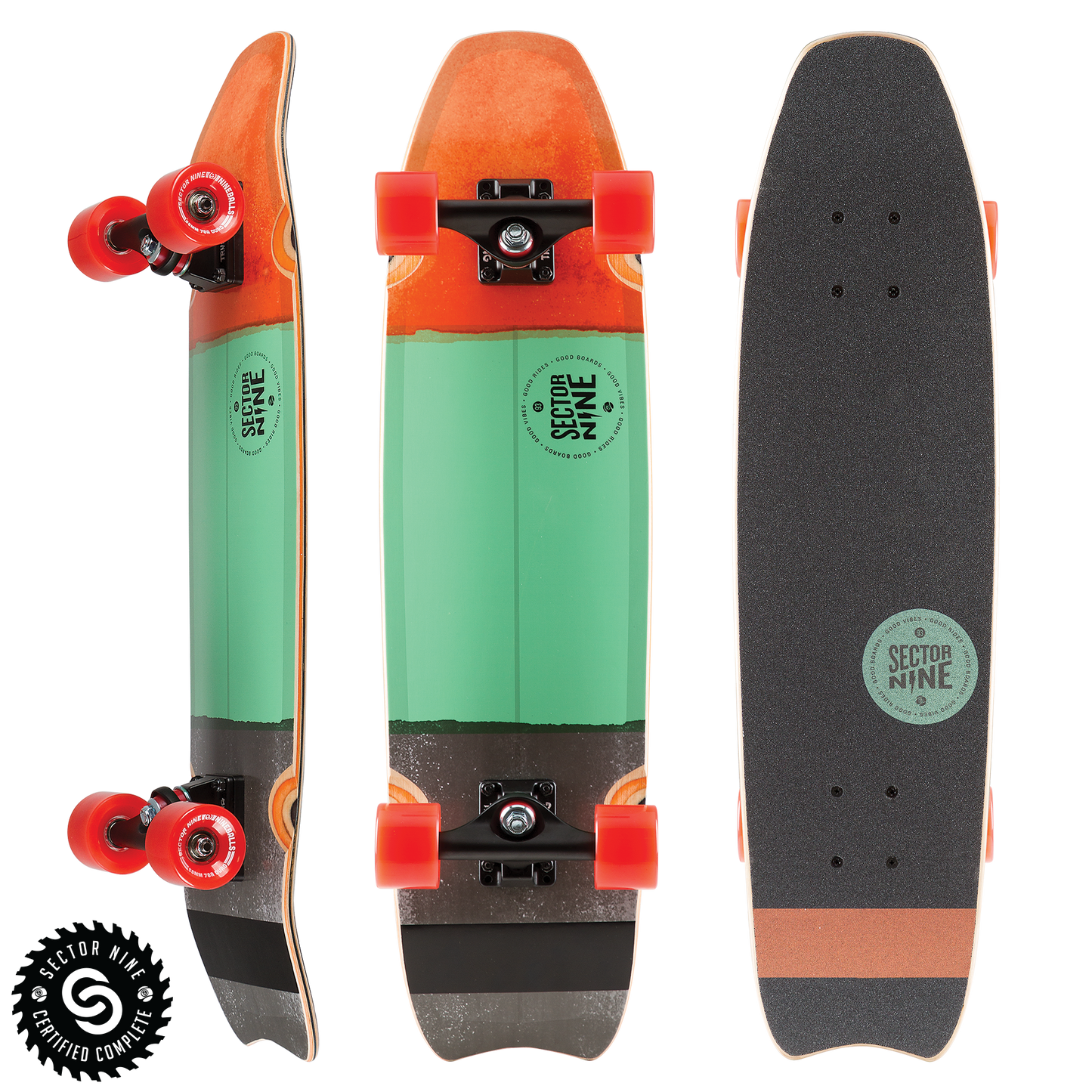 Sector 9 Shark Bite Complete Cruiser - Green Complete Skateboards