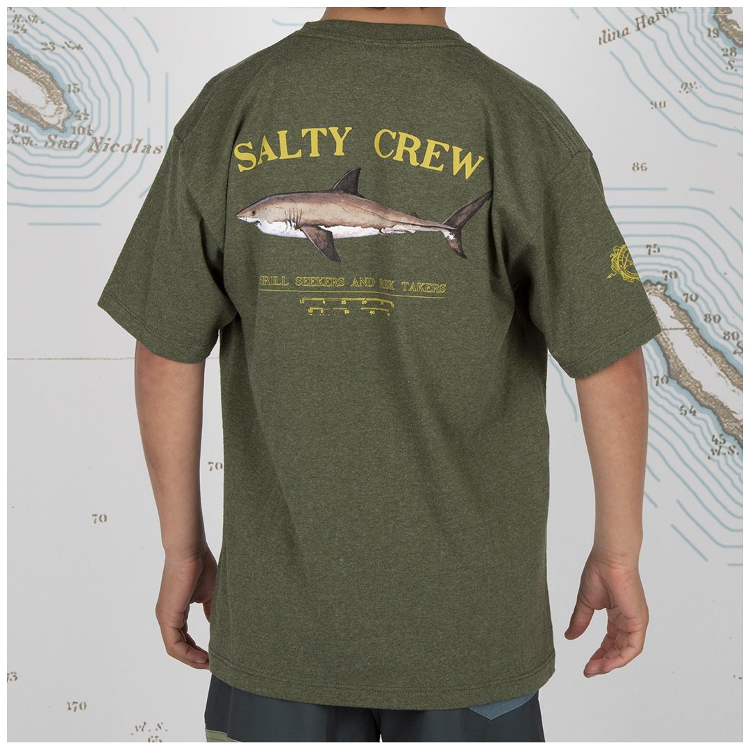 Salty Crew Bruce Boys T Shirt - Forest Heather Mens T Shirt
