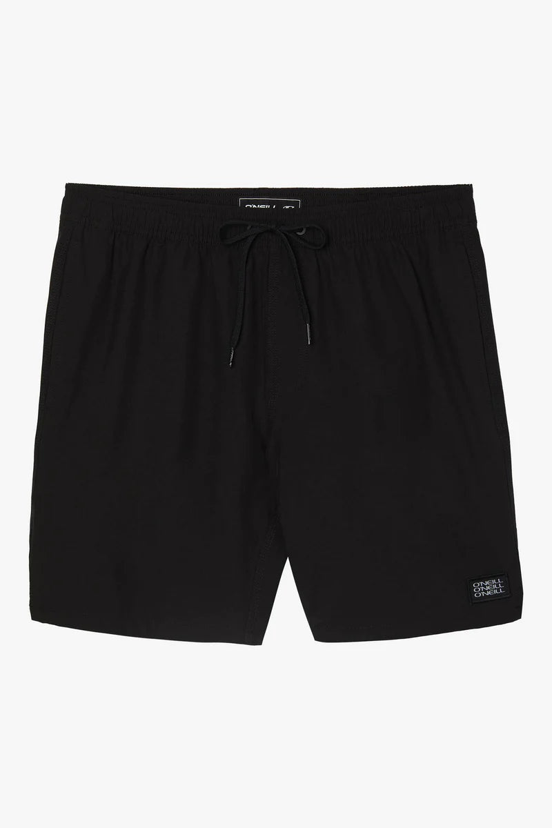 O'Neill Solid Volley Shorts 17" - Black Mens Boardshorts