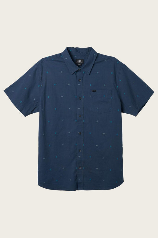 Oneill Tame Dobby Mens Woven T Shirt - Navy 2 Mens Woven