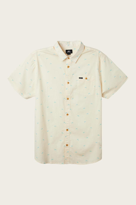 Oneill Tame Button Down Shirt - Cream Mens Shirt