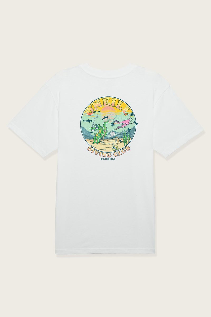 Oneill Diving Club Mens T Shirt - Mint- White Mens T Shirt White