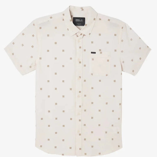 Oneill Trvlr traverse Button Down UPF 50+ Shirt - Cream Mens Shirt
