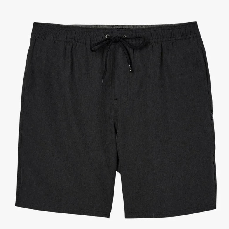 Oneill Reserve Elastic Waist Hybrid 18" Shorts - Black Mens Shorts