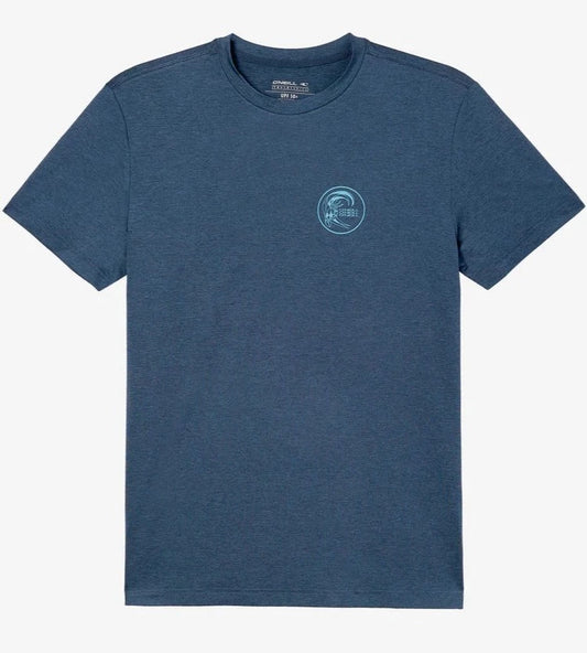 O'Neill Trvlr Staple UPF 50+ Men's Tee - Heather Blue Mens T Shirt