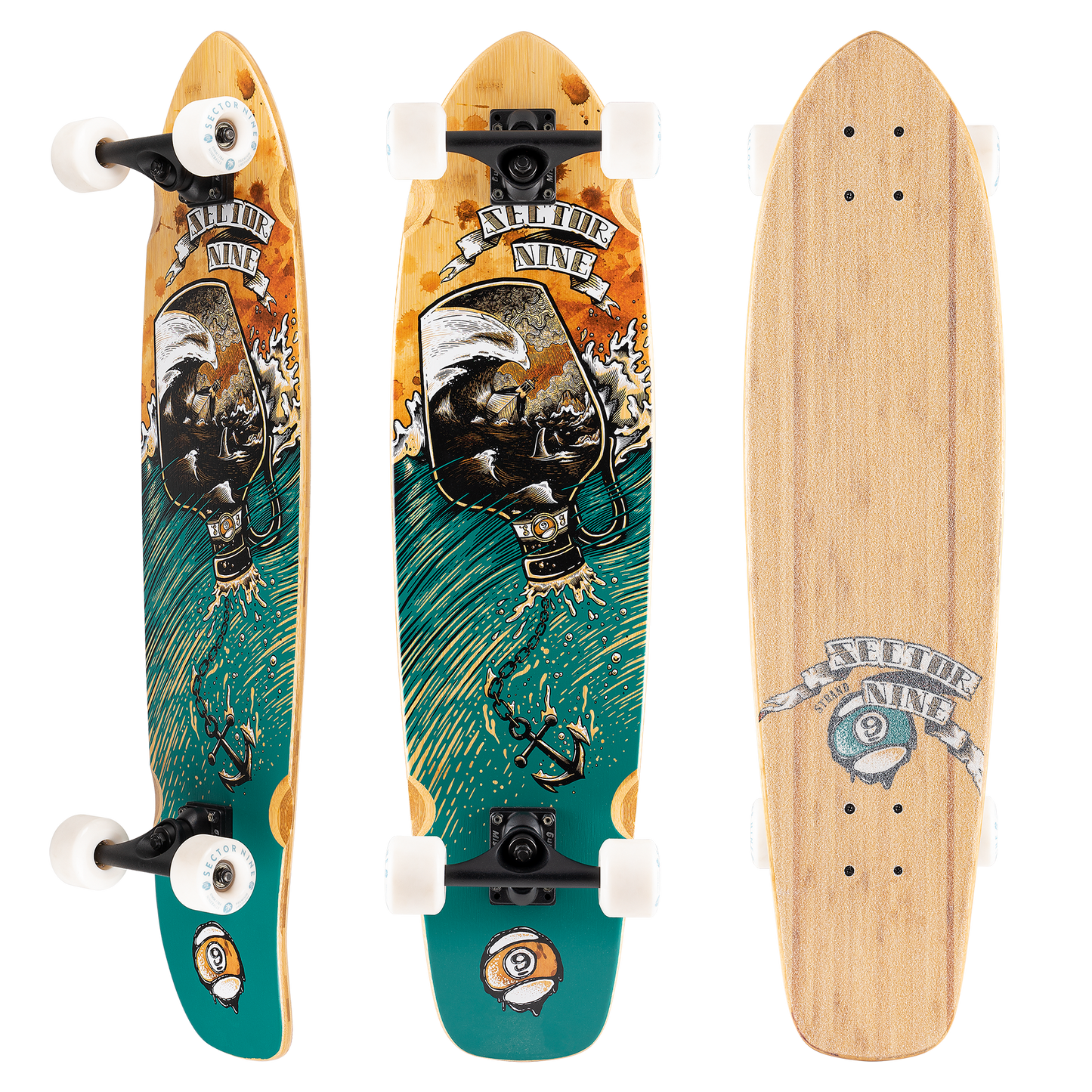Sector 9 Strand Storm 34" x 8.7" Complete Longboard Skateboard Longboard Complete