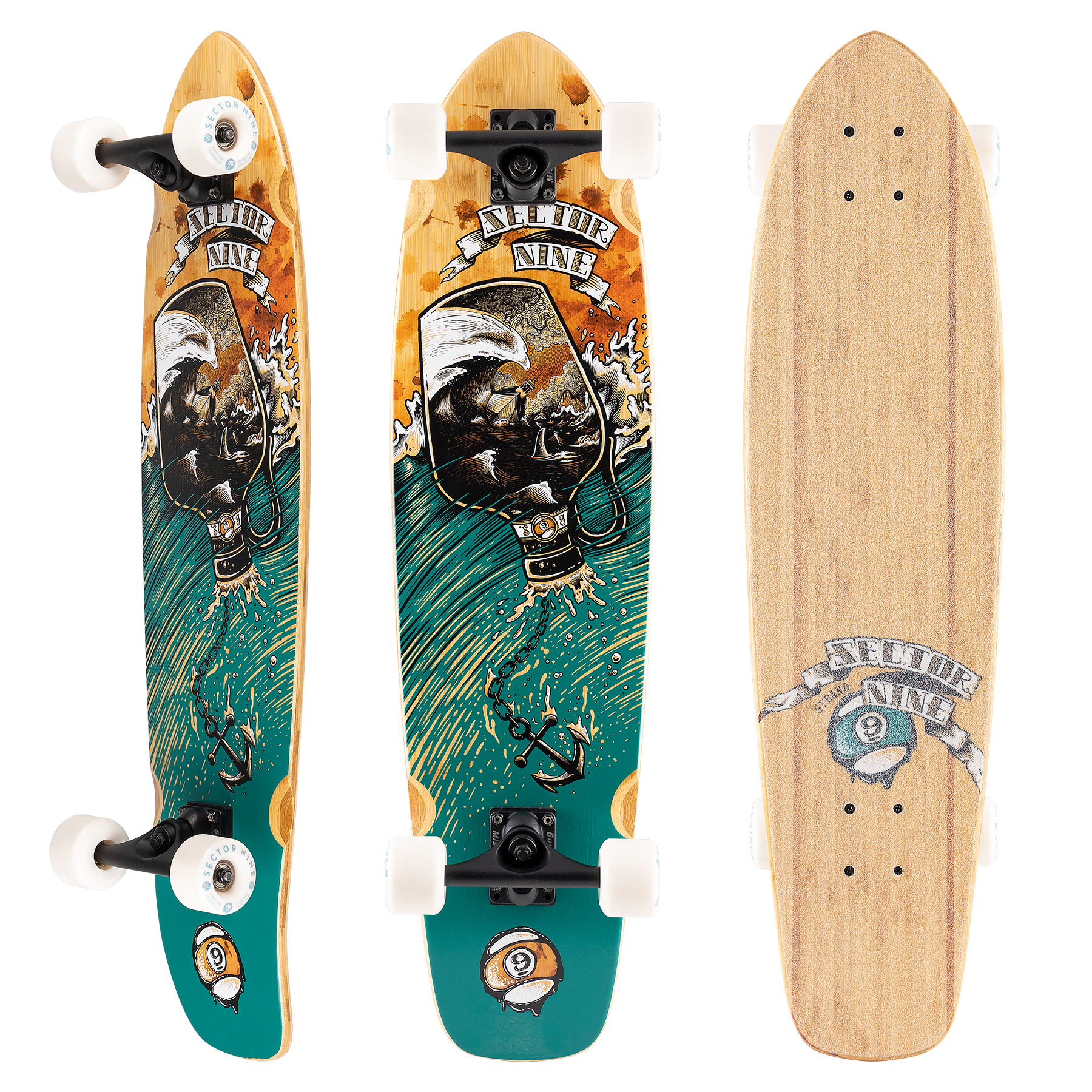 Sector 9 Strand Storm 34" x 8.7" Complete Longboard Skateboard Longboard Complete