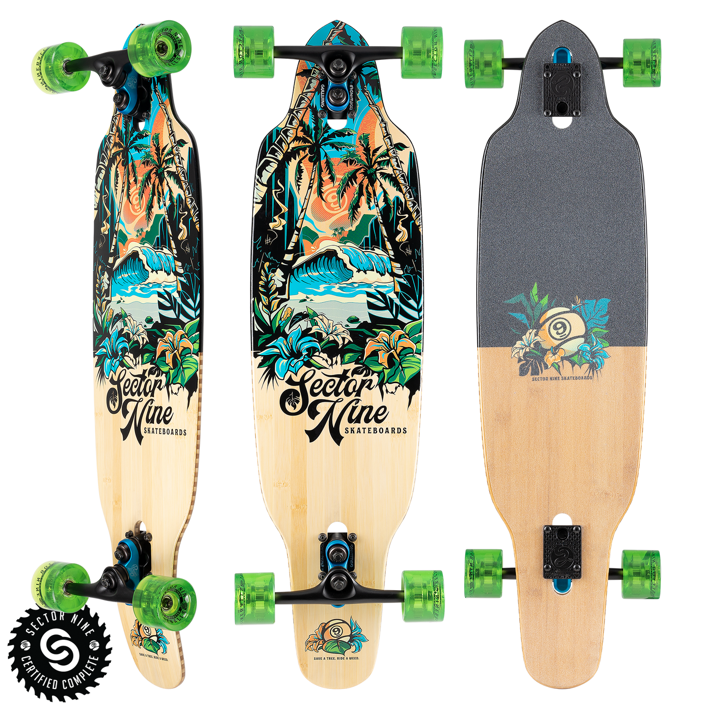 Sector 9 Streak Aina Striker Complete Skateboard 36.5" x 9.5" Skateboard