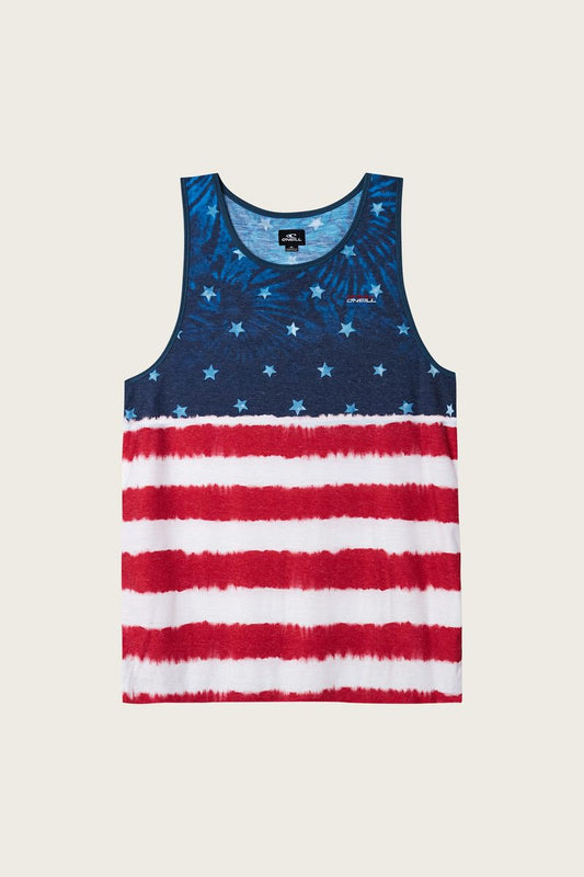 Oneill Patriot Tank Top - red white blue Mens Tank