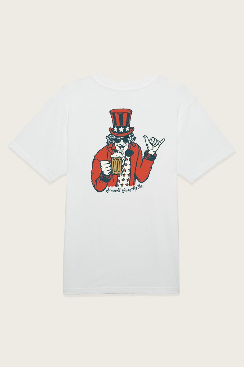 Oneill Uncle Sam Tee - White Mens T Shirt