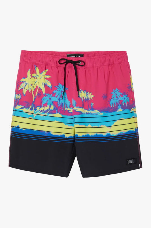 O'Neill Mashup Volley Shorts 17" - Fuchsia Mens Boardshorts