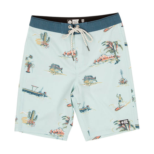 Salty Crew Boys Pescador Boys Boardshorts - Aqua Boys Boardshorts