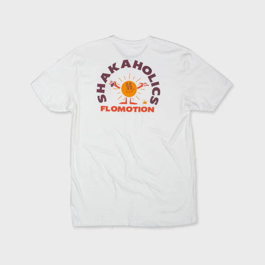 Flomotion Shakaholics Mens SS T Shirt - White Mens T Shirt
