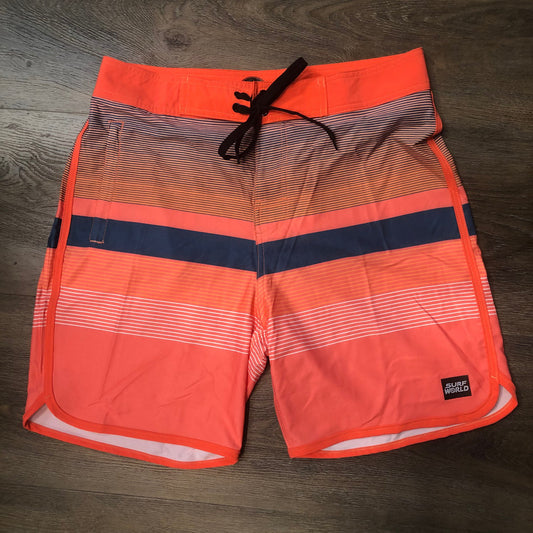 Surf World Sunset Grove Boardshorts - The Surf World Collection - Orange Spice Mens Boardshorts