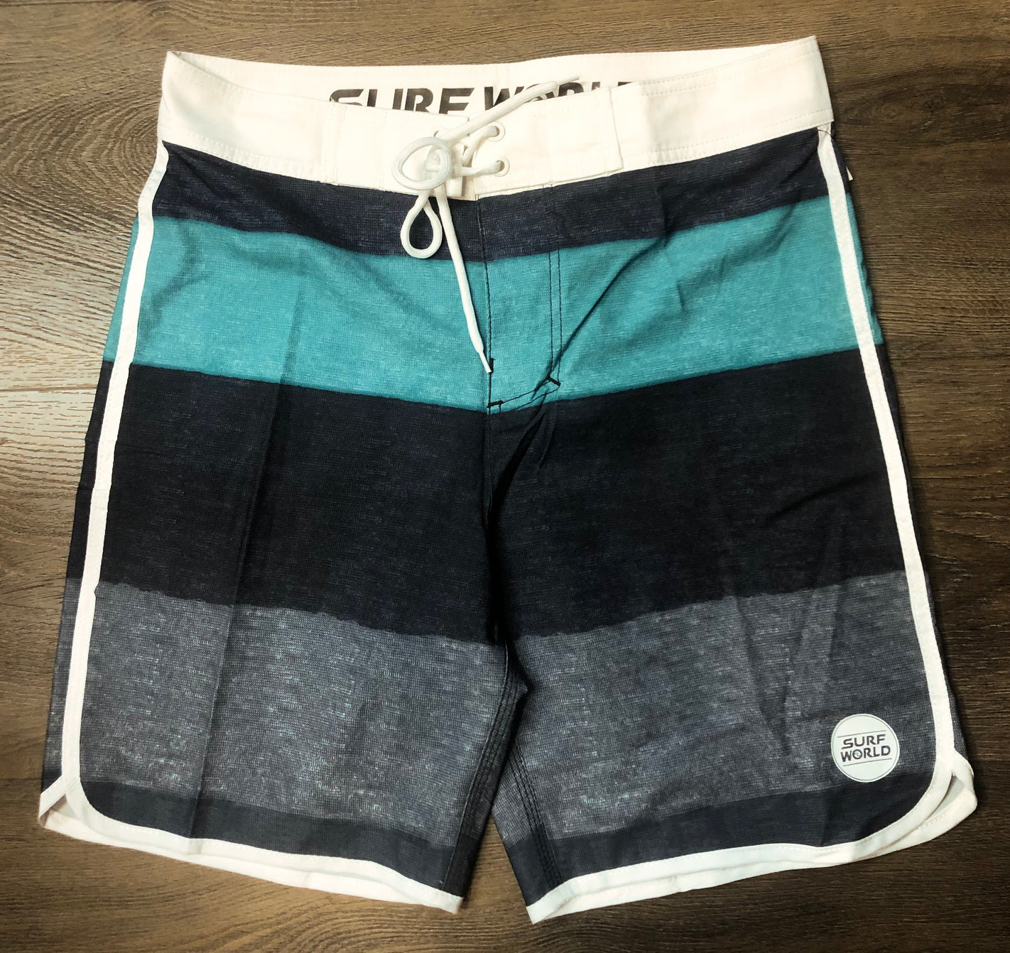 Surf World Ocean Mile Boardshorts - The Surf World Collection - Navy Teal Mens Boardshorts Nvy/Teal