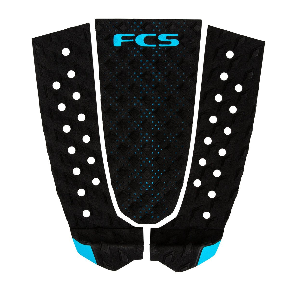 FCS T-3 Traction Pad 3 piece traction, designed to suit performance boards. Traction Pad Black Blue