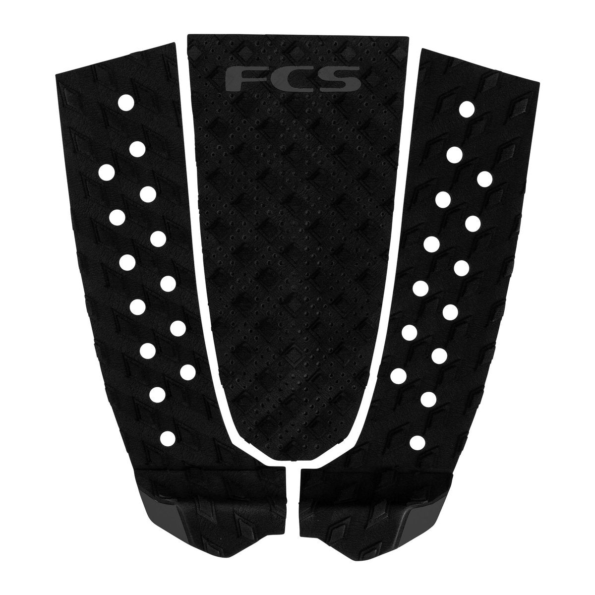 FCS T-3 Traction Pad 3 piece traction, designed to suit performance boards. Traction Pad Black Charcoal