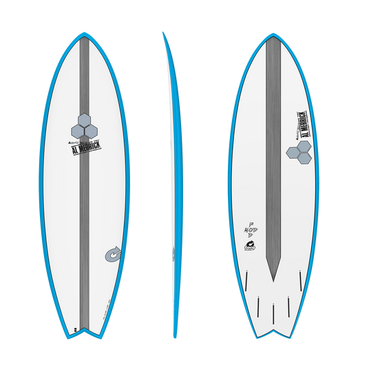 Torq Channel Islands Al Merrick Pod Mod 6'6" Surfboard Surfboard Blue Rails