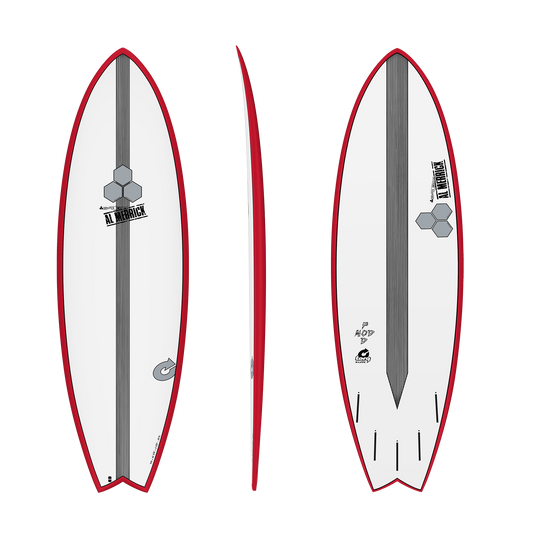Torq Channel Islands Al Merrick Pod Mod 6'2" Surfboard Surfboard Red Rail