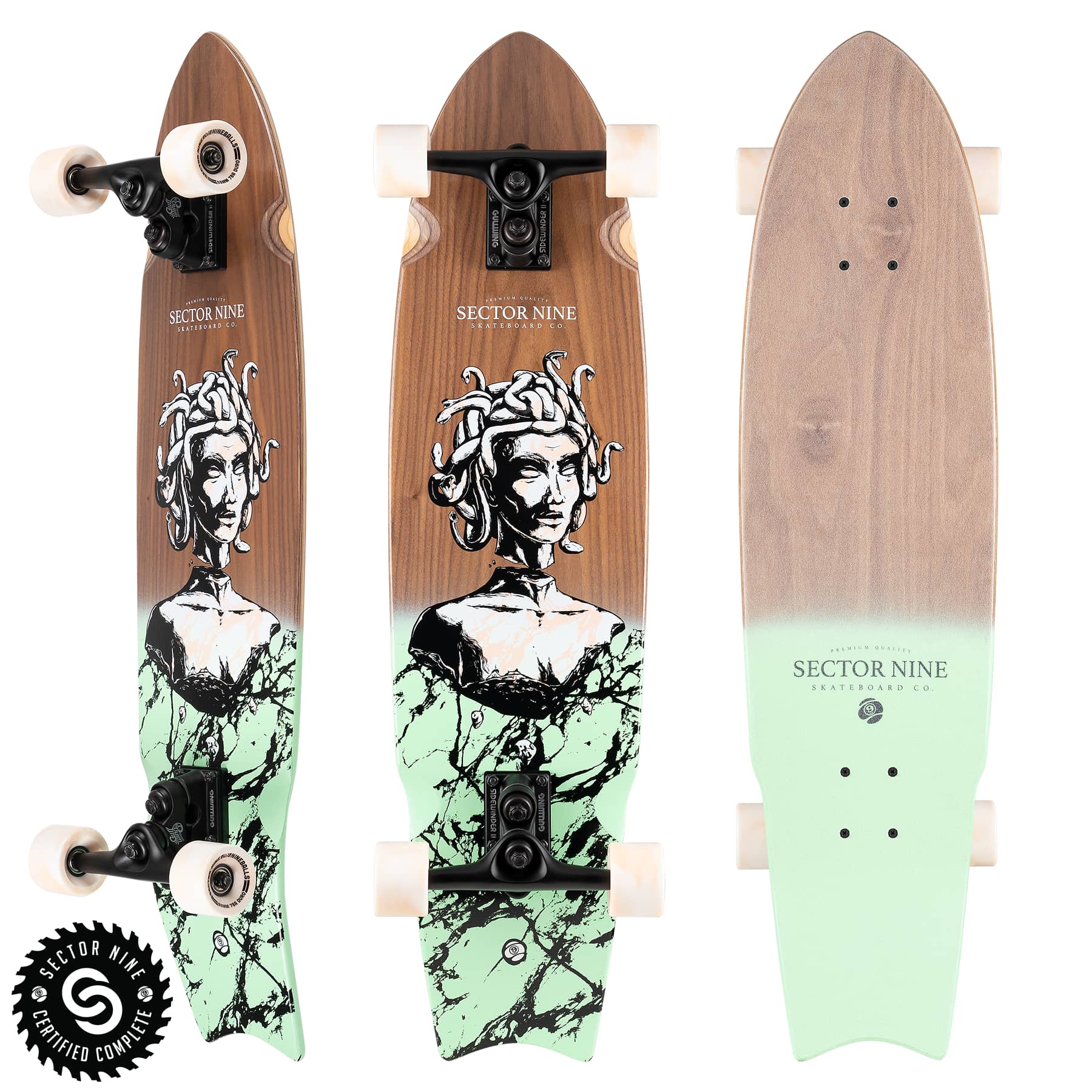 Sector 9 Unagi Gorgon 34.5" Longboard Skateboard Longboard Skateboard