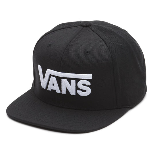 Vans Drop V Flatbill Youth Snapback Hat - Black Boys Hat