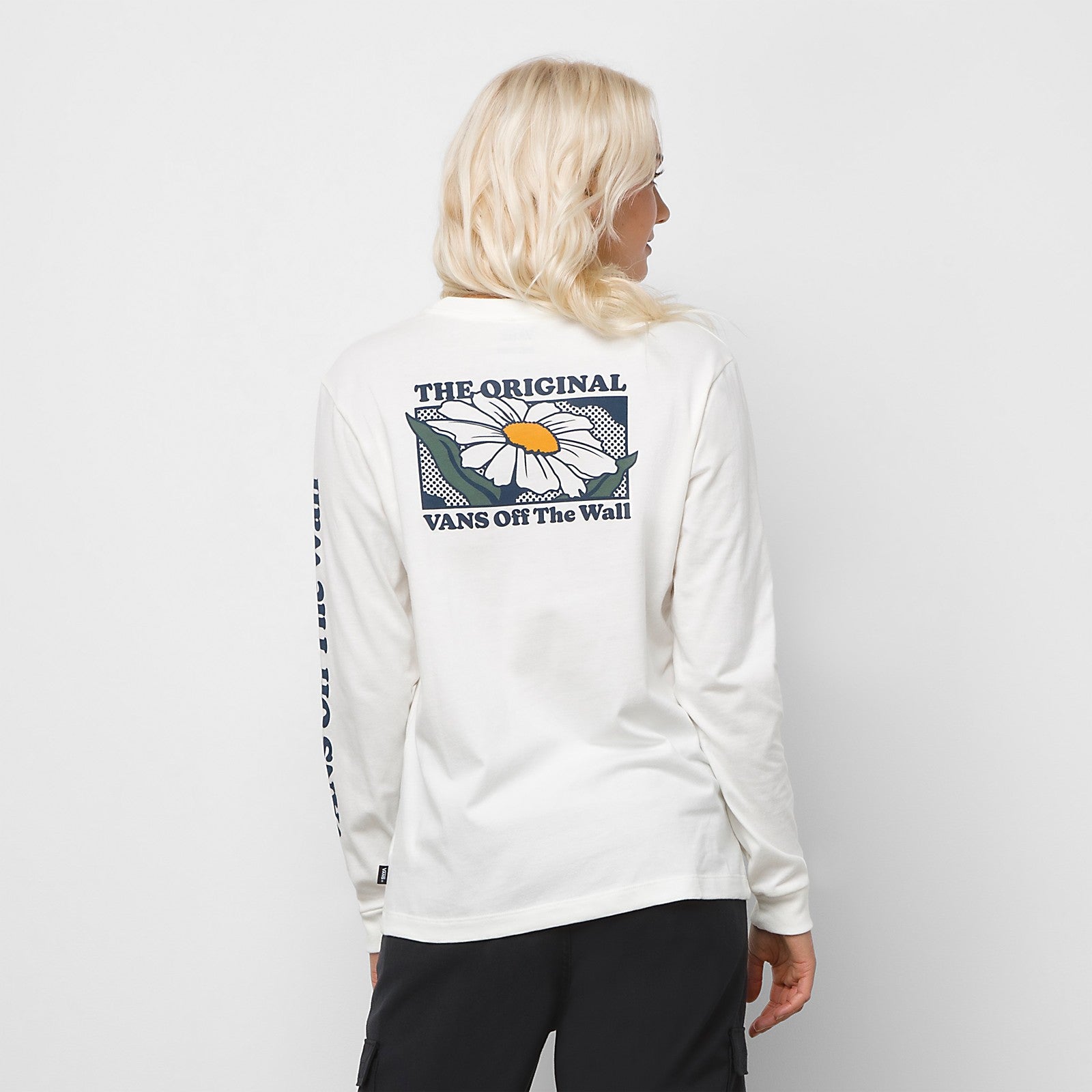 Vans Sevvy Women's LS Boyfriend Tee- Marshmallow Womens T Shirt