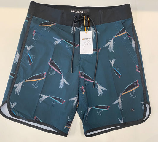 Flomotion Lures Pocketed Boardshort MB222 - Dark Teal Mens Boardshorts