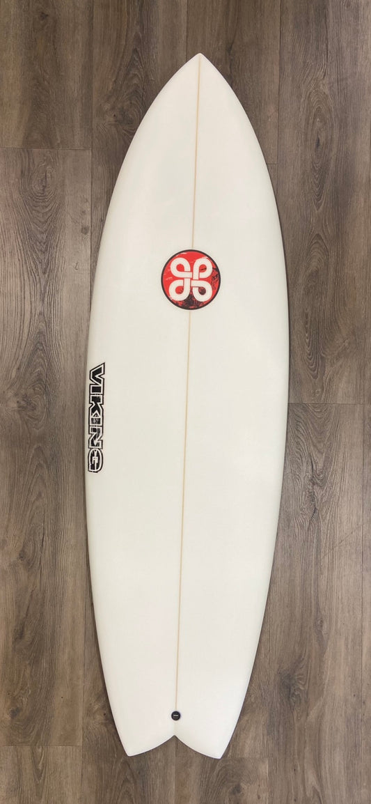 Viking Surfboards 5'10 Twin Fin Fish Epoxy Surfboard Surfboard
