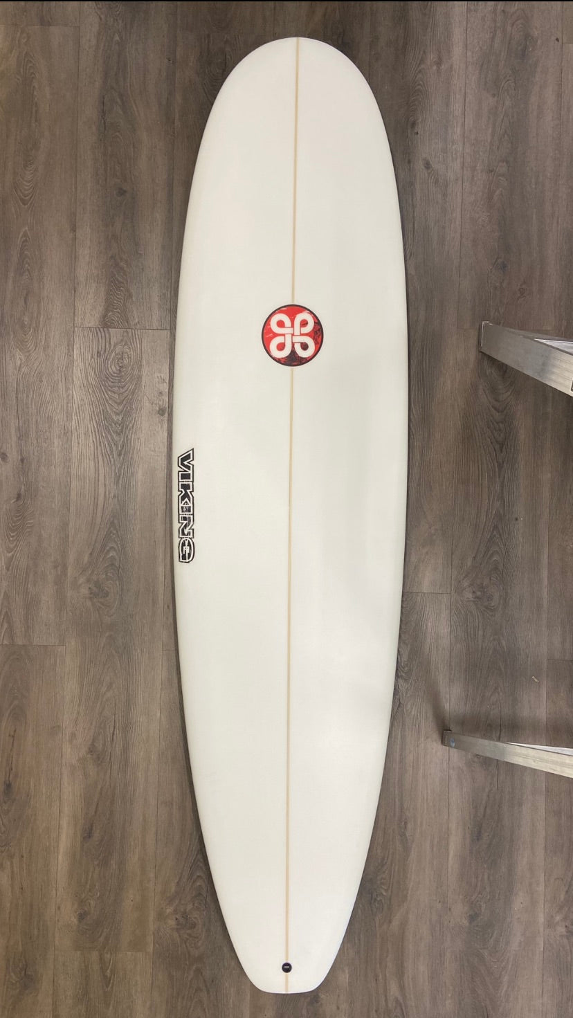 Viking Surfboards 7'4" Funshape Squash Tail Epoxy Surfboard 2 + 1 Surfboard