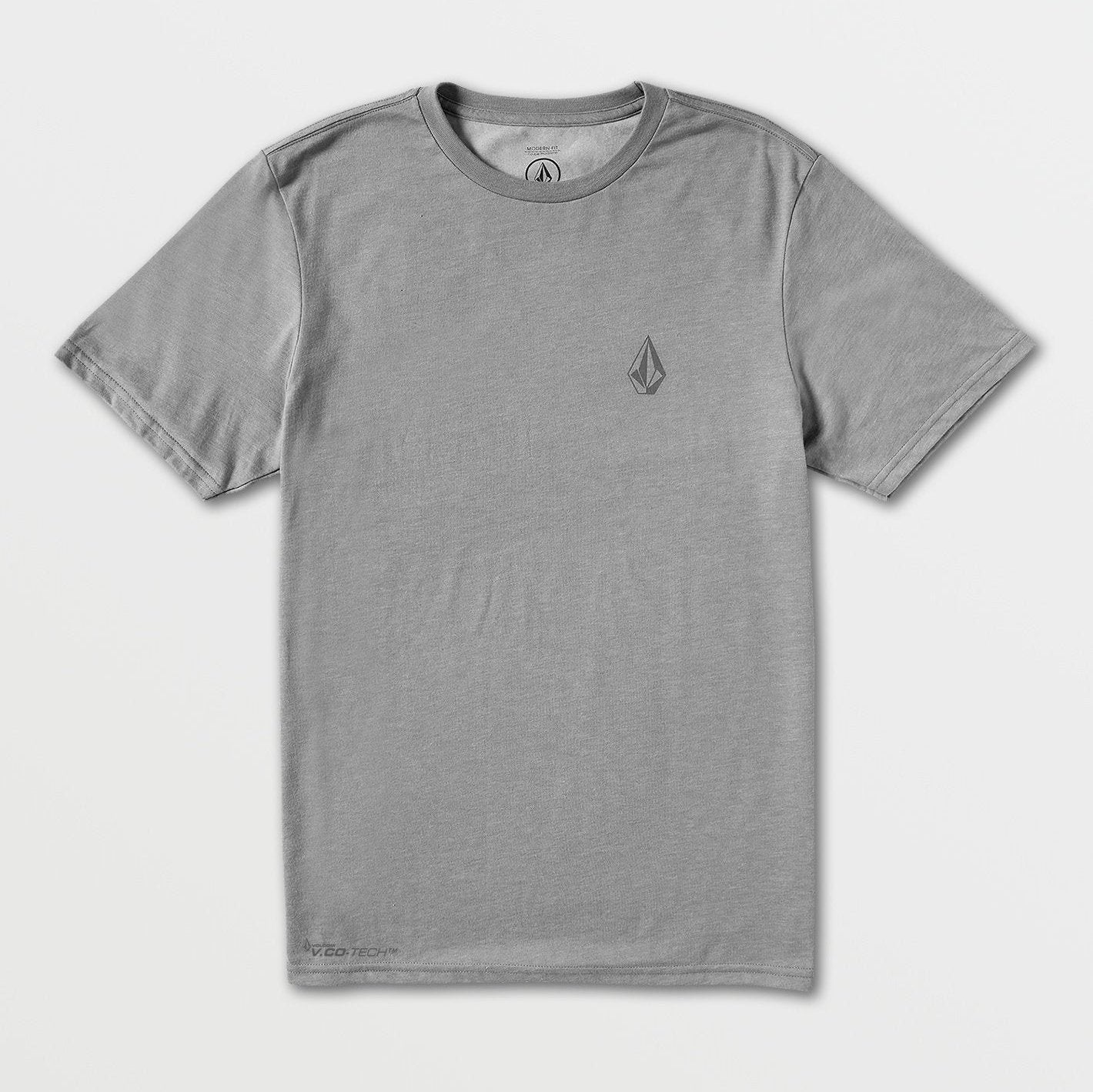 Volcom Stone Tech T Shirt Quick Dry - Heather Grey Mens T Shirt
