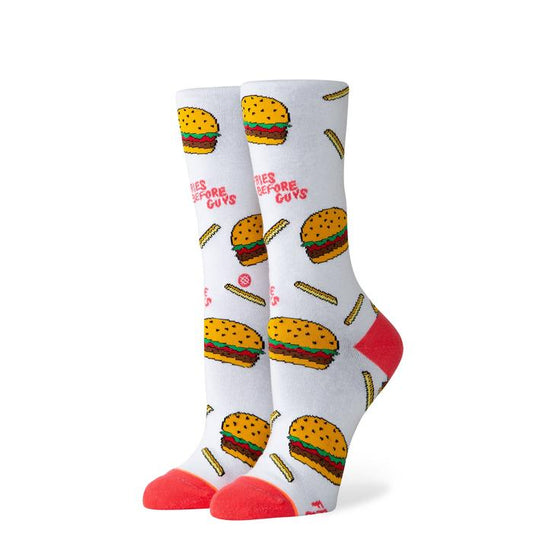 Stance Friees B4 Guys Crew - White Women Socks