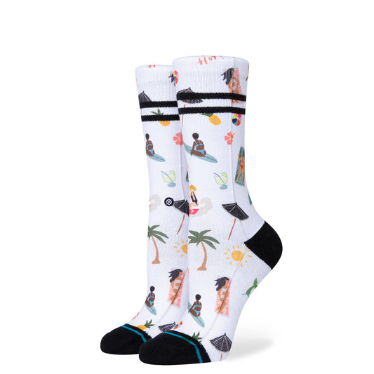 Stance Too Hot Crew Socks - White Socks