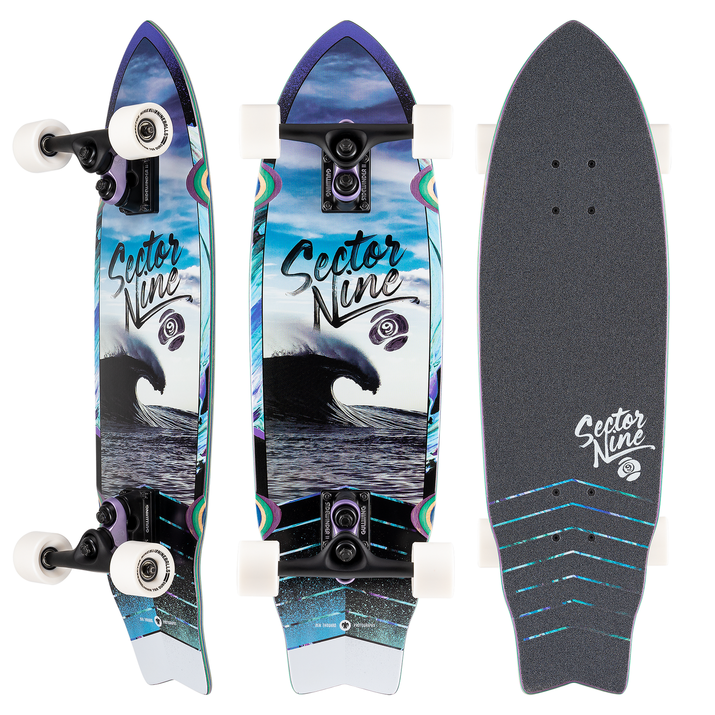 Sector 9 Wave Park Shadow Longboard Skateboard 30.25" Longboard Skateboard