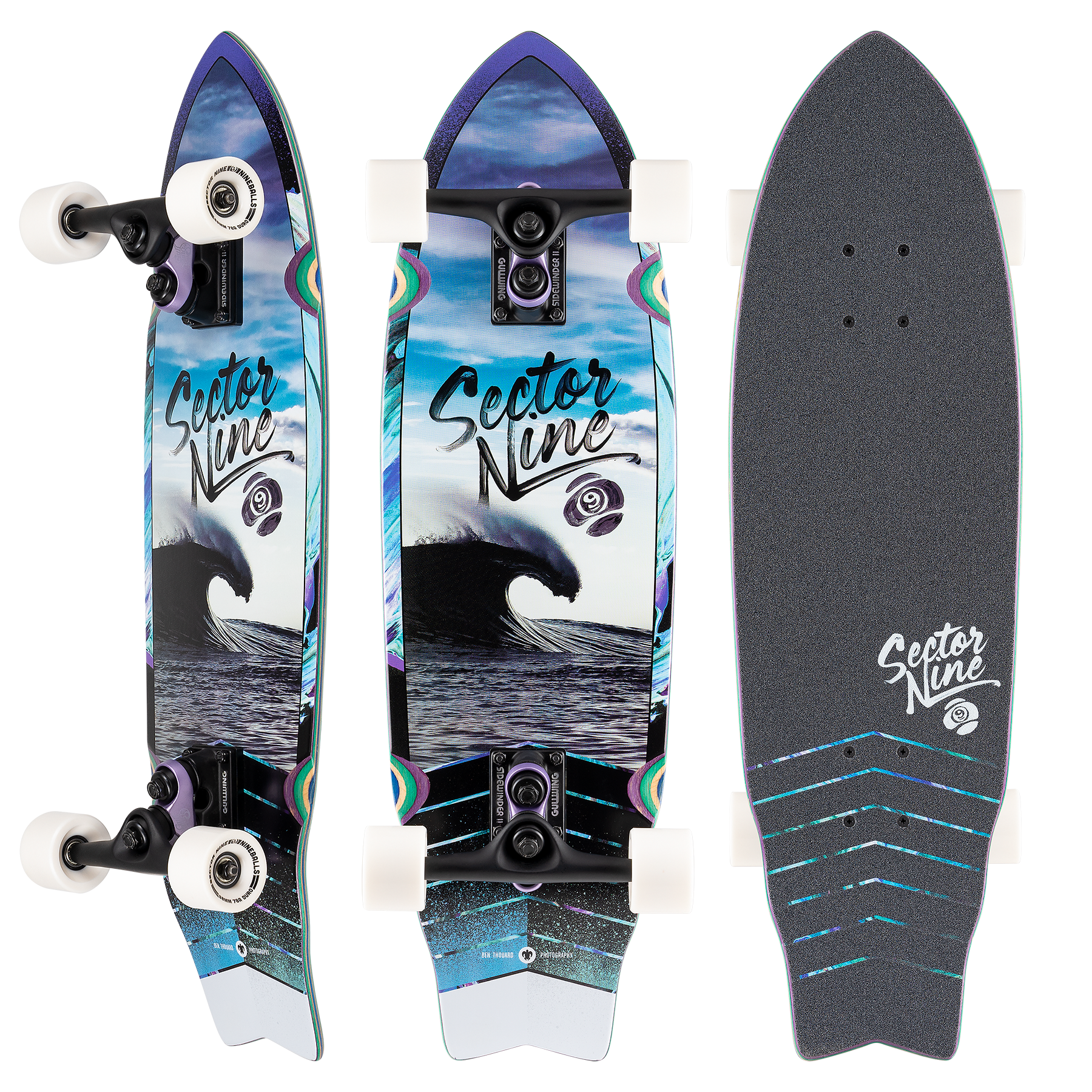 Sector 9 Wave Park Shadow Longboard Skateboard 30.25" Longboard Skateboard