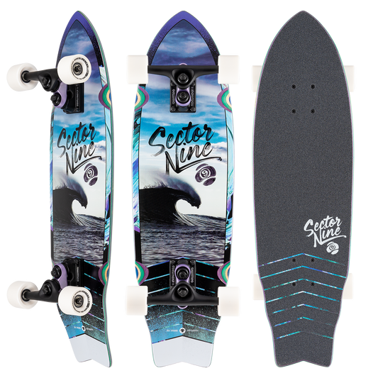 Sector 9 Wave Park Shadow Longboard Skateboard 30.25" Longboard Skateboard