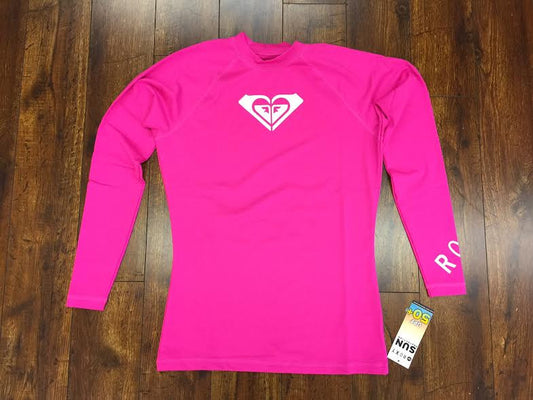 Roxy Whole Hearted LS Womens Rashguard - Pink Womens Rashguard