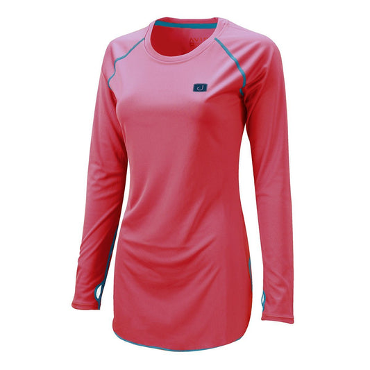 Avid Women's Inlet AVIDry Cover Up Tee UPF 50+ UDF Sunshirt - Dark Coral Rashguard Sun Protection