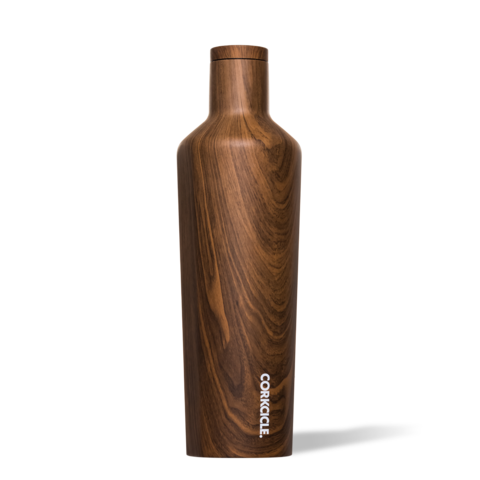 Corkcicle 25oz Walnut Wood Grain Canteen Drinkware