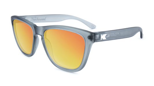 Knockaround Premiums Frosted Grey Red Sunset Polarized Sunglasses Sunglasses
