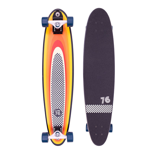 Z-Flex Log Roll Comp 37" Surf Skate Skateboard Complete - with Waterborne Surf Truck Longboard Complete