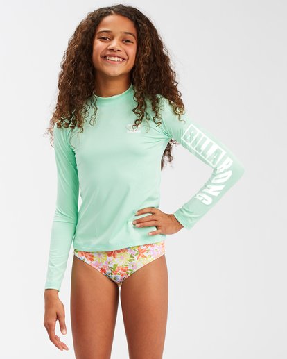 Billabong Core Surfdaze LS Girls Rashguard -Spearmint Rashguard Sun Protection