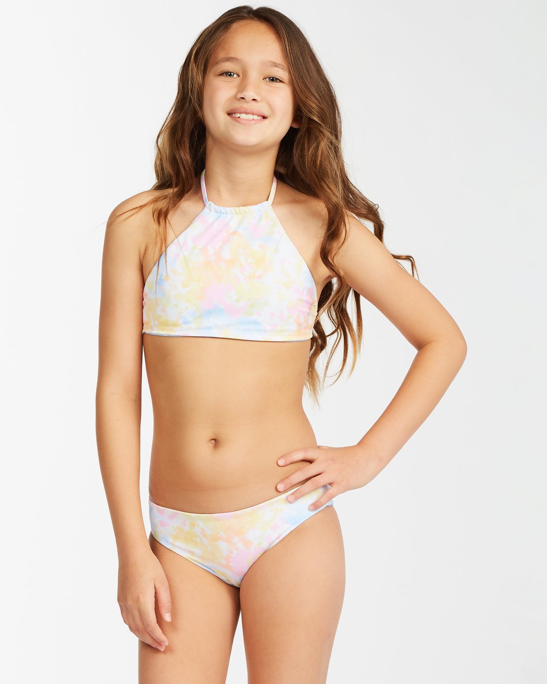 Billabong Girls' On A Rainbow Reversible High Neck Bikini Set - Multi Youth Girls