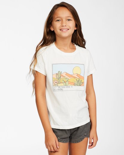 Billabong Girls Sunny Skies T Shirt - Salt Crystal Youth Girls