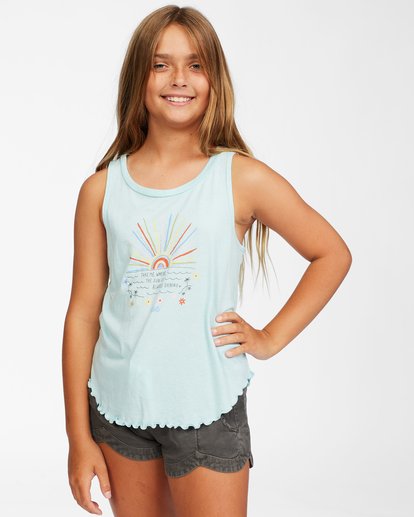 Billabong Girls Always Shinning Tank Top - Waterfall Youth Girls