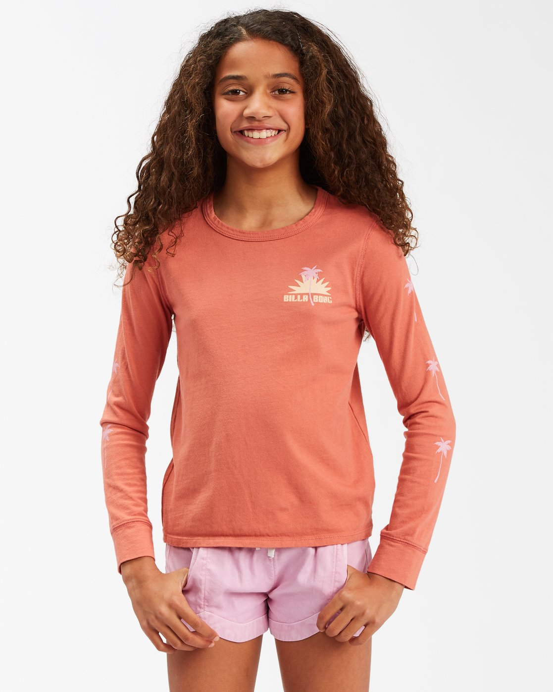 Billabong Girls' Way Out West Long Sleeve T-Shirt - Cider girls top