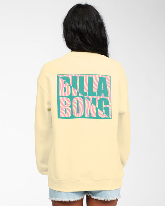 Billabong Tropic Shore Crew Fleece - Light Yellow Womens Top
