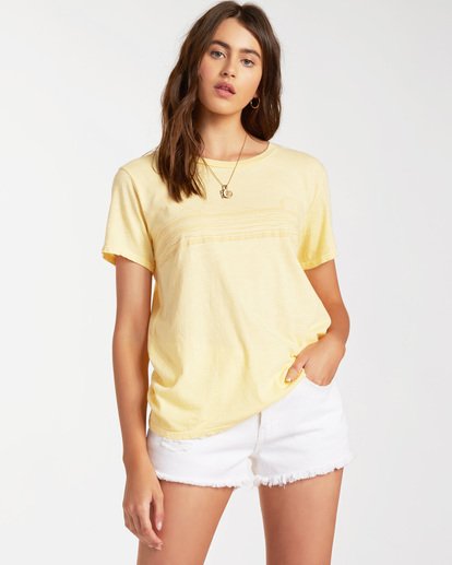 Billabong Blue Skies Short Sleeve T-Shirt- Mimosa Womens T Shirt