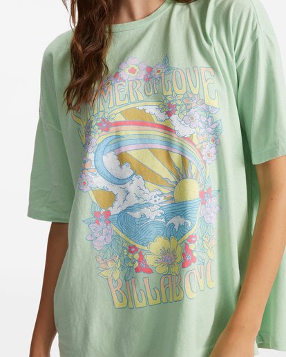 Billabong Summer of Love Boyfriend Tee - Honey Dew Green Womens T Shirt